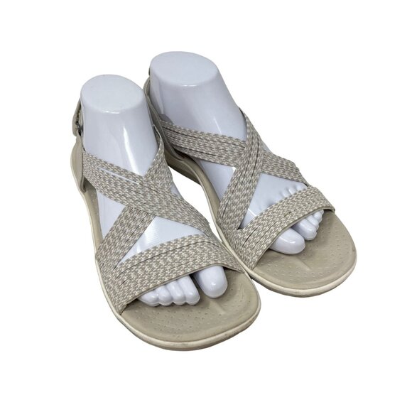 Skechers Reggae Cup Oh Snap! Sport Sandal Gray Elastic Stretch Sling Back Sandal - Picture 1 of 12